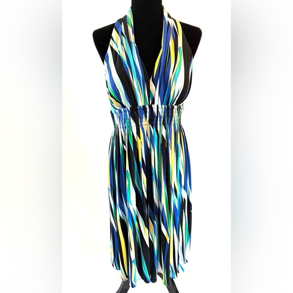 Calvin Klein halter and empire-waist midi